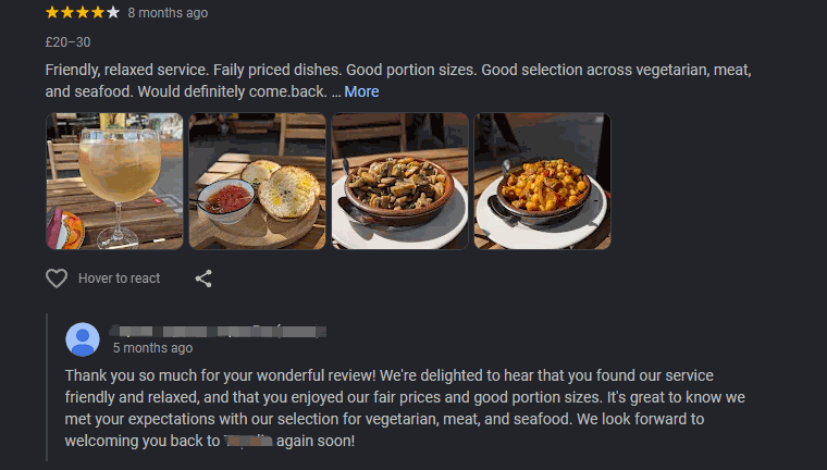 Auto review responder